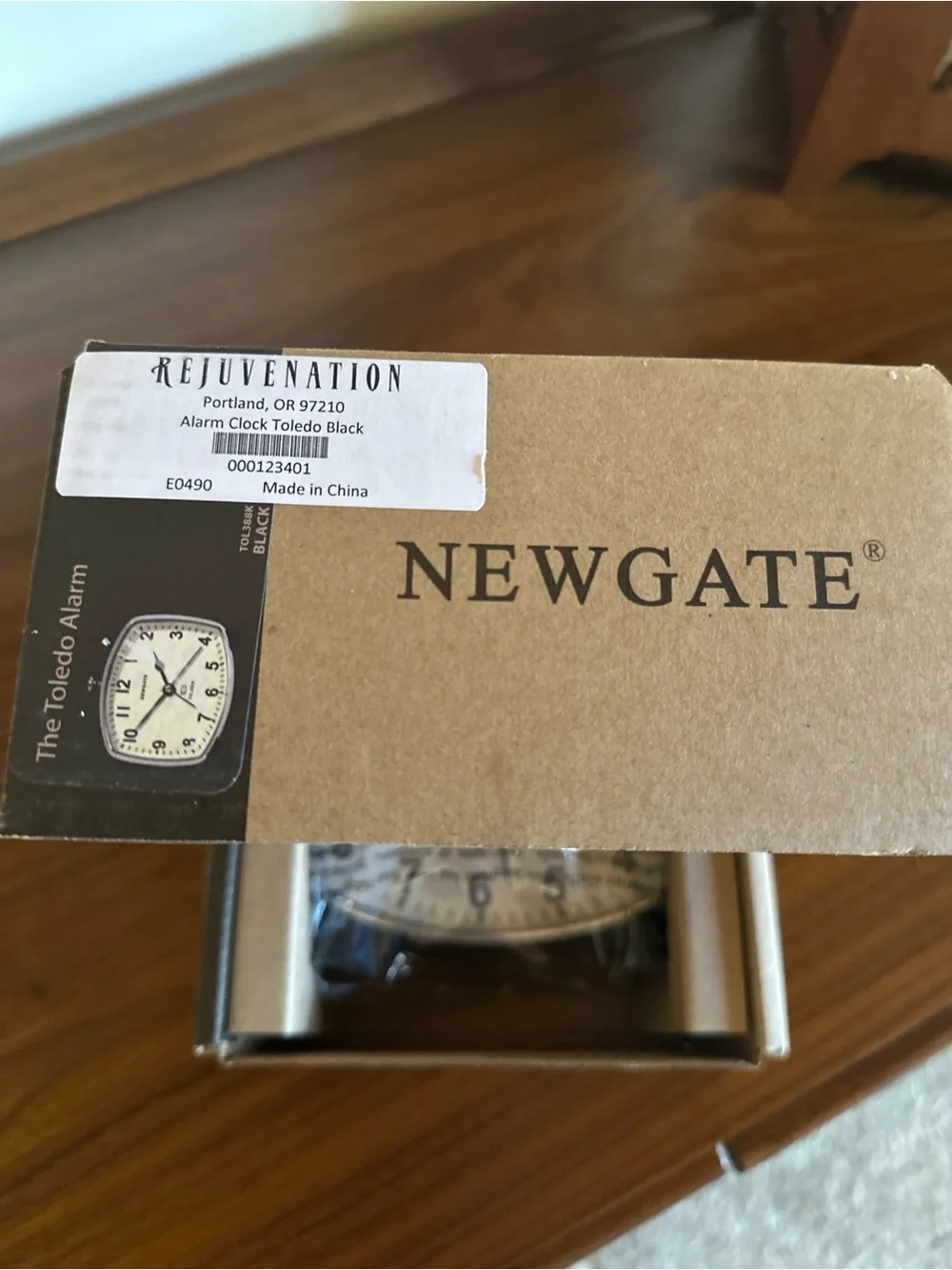 NEWGATE TOLEDO ALARM CLOCK - BACK RETRO - NEW IN BOX -Rejuvenation Hardware